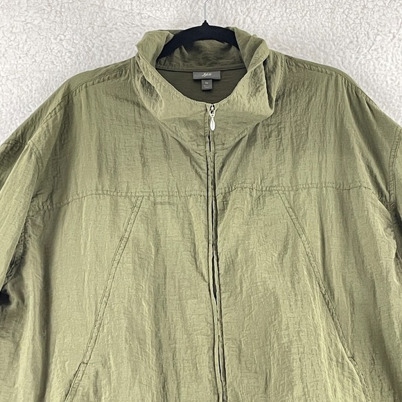 J. Jill Jacket Womens Size XL Green Full Zip‎ Long Sleeve Light Weight Mock Neck - Picture 3 of 16